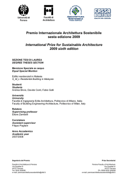 info pdf - Premio Internazionale Architettura Sostenibile