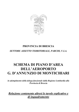 schema di piano d`area dell`aeroporto g. d`annunzio di montichiari