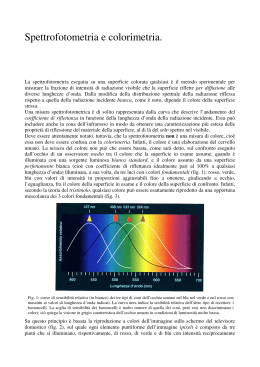 Spettrofotometria e colorimetria.
