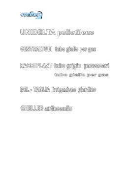 Unidelta &ndash; Centraltubi &ndash; Rabbiplast &ndash; Del-taglia