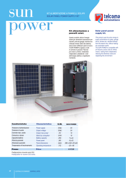 kit alimentazione a pannelli solari solar panel power supply kit