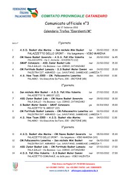 Scarica il calendario Esordienti
