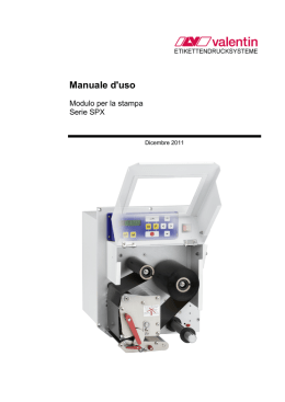 Manual e d`uso: Serie SPX