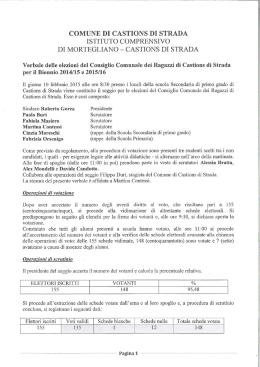 Verbale Consiglio Comunale Ragazzi 10.02.15