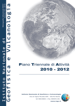 2010-2012 - L`Istituto - Istituto Nazionale di Geofisica e Vulcanologia