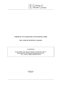 NORME DI ATTUAZIONE DEL PIANO REGOLATORE DEL
