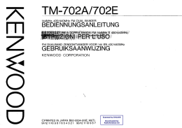Kenwood - TM702 Manuale d`uso