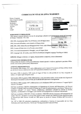 Curriculum vitae di Marsden Anna - anno 2014