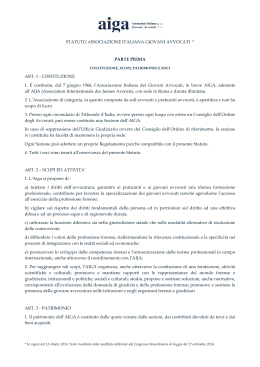 Statuto AIGA - Associazione Italiana Giovani Avvocati