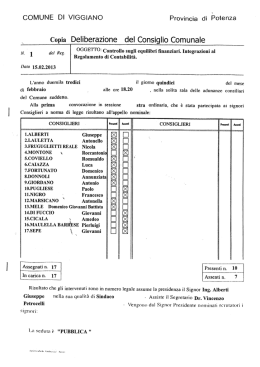 COMUNE Dl VIGGIANO Provincia di lî>oienza