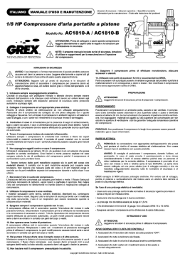1/8 HP Compressore d`aria portatile a pistone