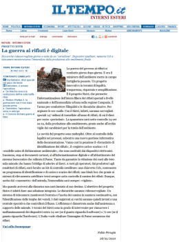 La guerra ai rifiuti e` digitale