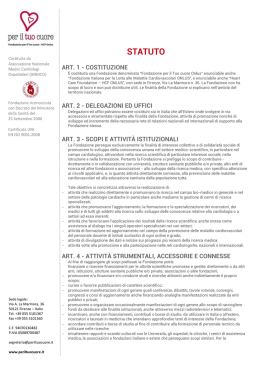 Statuto Fondazione