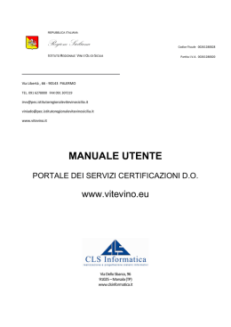 manuale utente portale dei servizi irvv