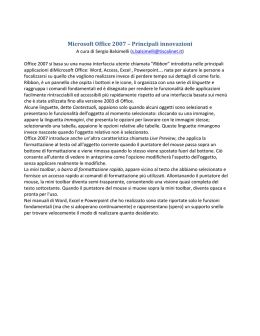 Microsoft Office 2007 &ndash; Principali innovazioni