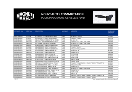 NOUVEAUTES COMMUTATION - Magneti Marelli Checkstar