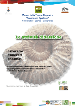 Scarica la brochure - Museo della Tuscia Rupestre
