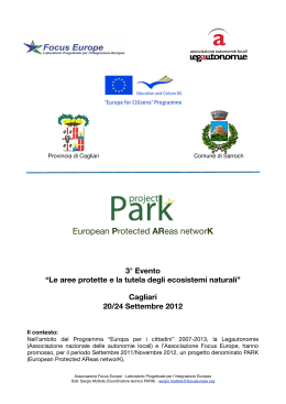 PARK_Programma attività Cagliari