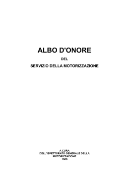 ALBO D`ONORE - Scuderia Autieri d`Italia