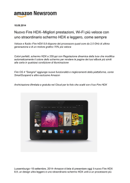 Nuovo Fire HDX–Migliori prestazioni, Wi