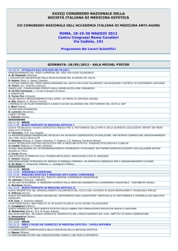 XXXIII CONGRESSO NAZIONALE DELLA SOCIET&Agrave;