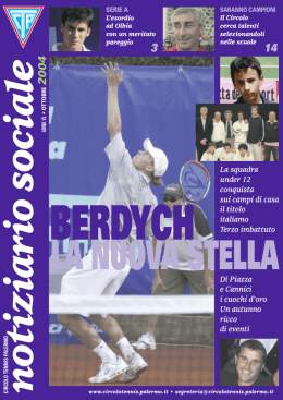 Mese di Ottobre Anno 2004 - Circolo del Tennis Palermo