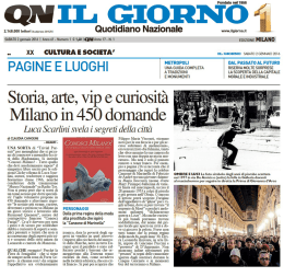 Storia, arte, vip e curiosit&agrave;. Milano in 450 domande