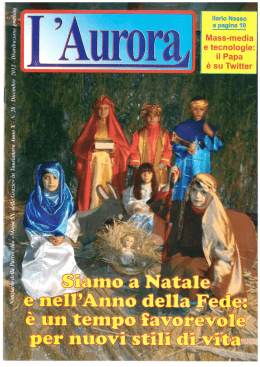 Anno X - N 28 - Natale 2012 - Parrocchia Maria SS. delle Grazie