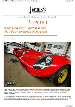 Luigi Moreschi Motorsport: Not Your Average Workshop