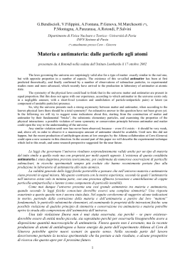 Materia- antimateria - Università degli studi di Pavia