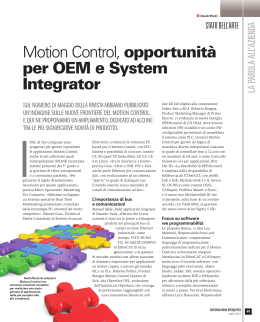 Motion Control, opportunità per OEM e System