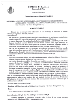 ACQUISTO MOTOSEGA PER ADDETTI CIMITERIALI