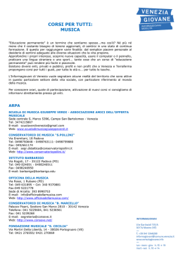 CORSI PER TUTTI: MUSICA