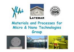 Materials and Processes for Micro & Nano Technologies Group