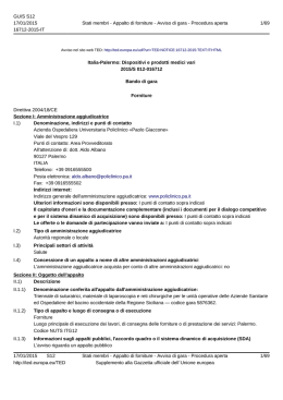 Italia-Palermo: Dispositivi e prodotti medici vari