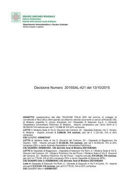 Decisione Numero 2015SAL