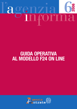 Guida Operativa al Modello F24 on line
