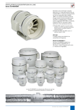 VENTILATORI ELICOCENTRIFUGHI IN-LINE Serie TD