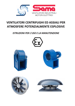Manuale d`uso e manutenzione ventilatori centrifughi ed