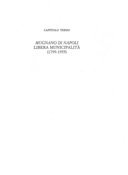 MUGNANO DI NAPOLI LIBERA MUNICIPALIT&Agrave; (1799