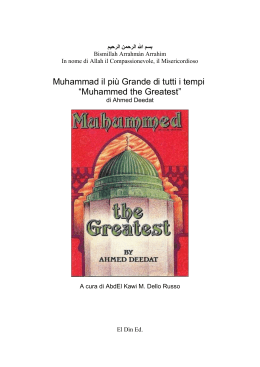 Muhammad il più Grande di tutti i tempi “Muhammed the