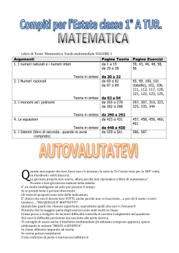 Libro di Testo: Matematica. Verde multimediale VOLUME 1 Arg