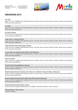 lista delle riduzioni