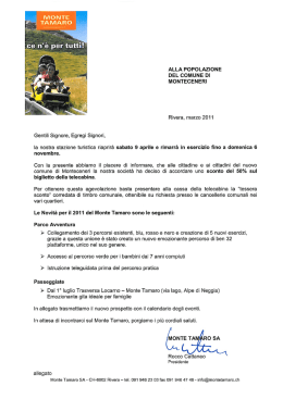 monte tamaro alla popolazione del comune di monteceneri