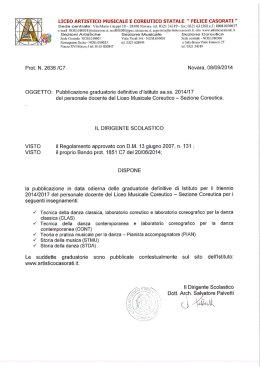 decreto pubblicazione - Liceo Artistico Casorati