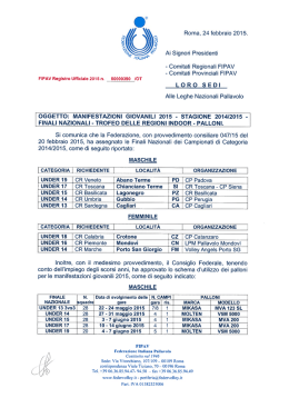 scarica il comunicato federale completo - FIPAV