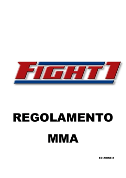 Regolamento FIGHT1 MMA 03.09.2013