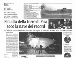 \" UJJ-l-ÀJ -ID Caratteristiche tecniche MSC FANTASIA