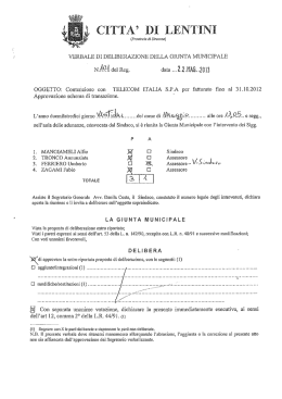 Contenzioso con TELECOM ITALIA SPA per fatturato ﬁn