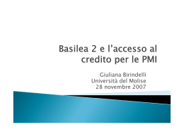 Basilea 2 e l`accesso al credito per le PMI